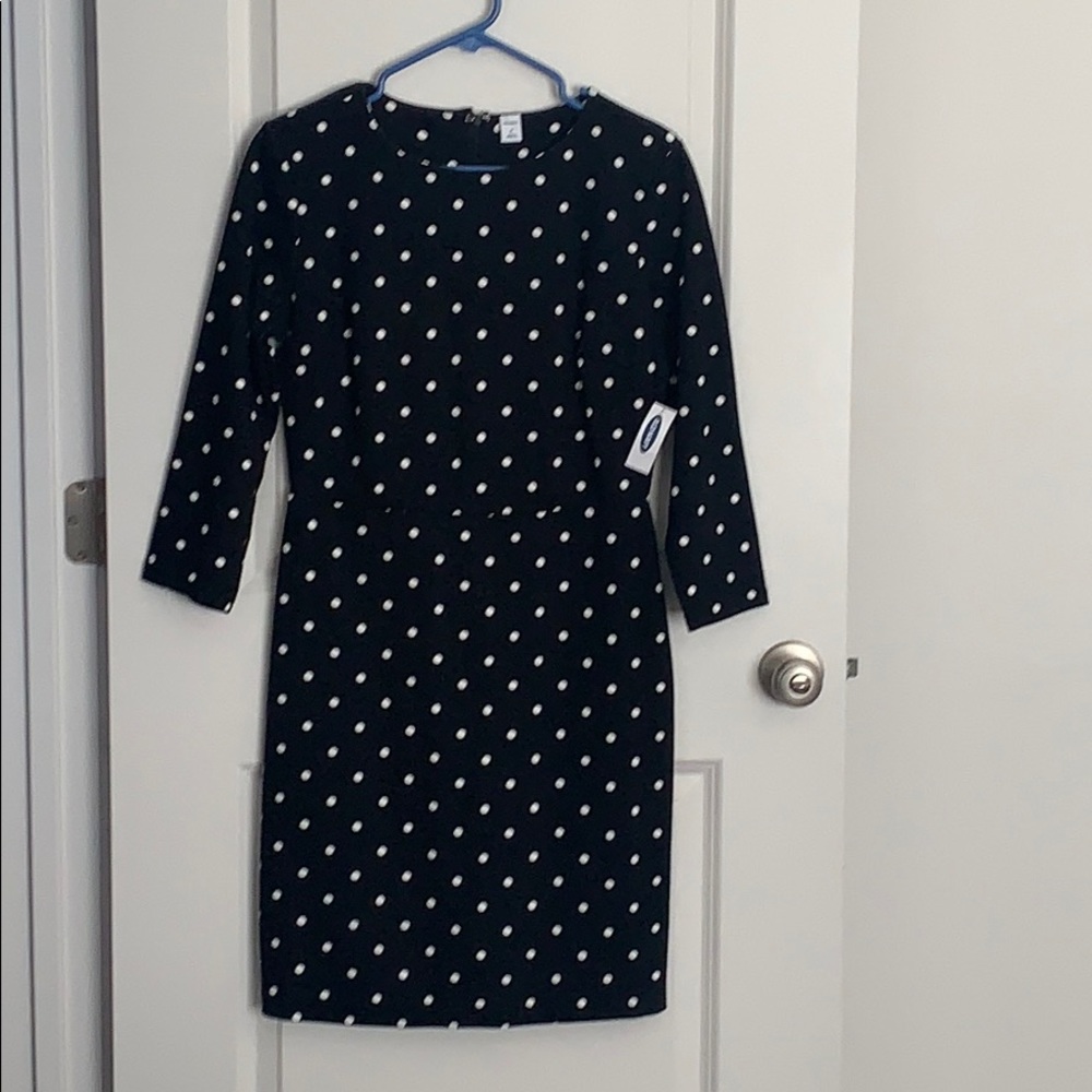 Black and white polka dot dress